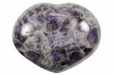 Polished Chevron Amethyst Heart - Madagascar #355668-1